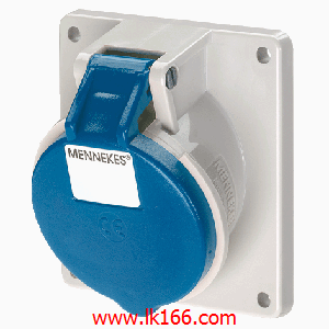 Mennekes Panel mounted receptacle with TwinCONTACT 1632