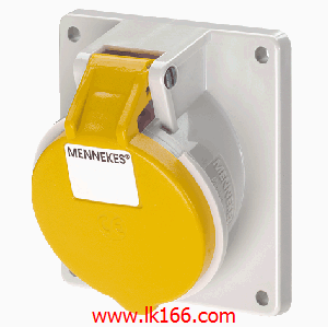 Mennekes Panel mounted receptacle with TwinCONTACT 1642