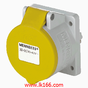 Mennekes Panel mounted receptacle with TwinCONTACT 1667