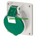 Mennekes Panel mounted receptacle with TwinCONTACT 1641