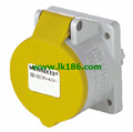 MennekesPanel mounted receptacle with TwinCONTACT 1667