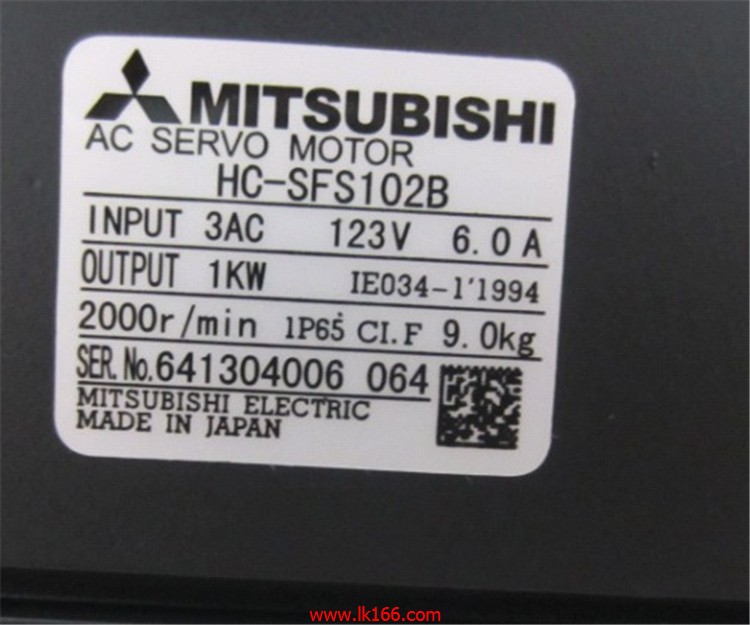 MITSUBISHI Medium inertia power motor HC-SFS102B