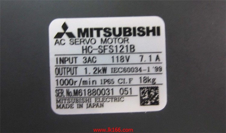 MITSUBISHI Medium inertia power motor HC-SFS121B