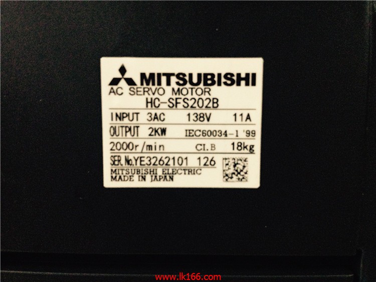 MITSUBISHI Medium inertia power motor HC-SFS202B