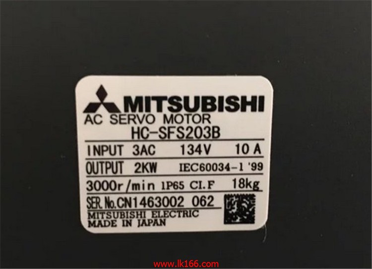 MITSUBISHI Medium inertia power motor HC-SFS203B
