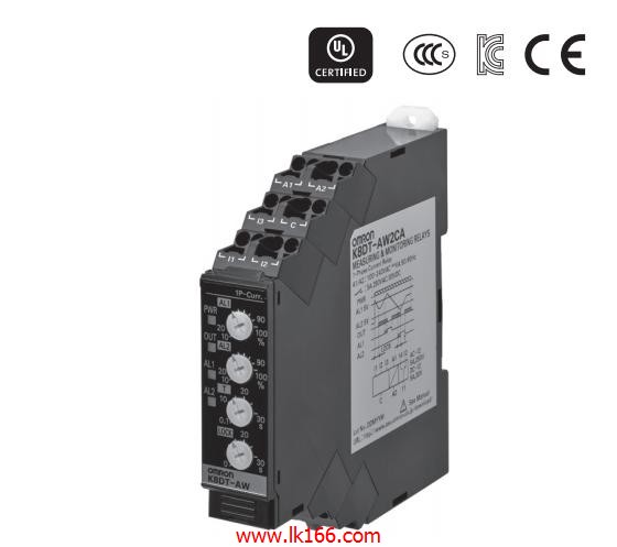 OMRON Single-phase Overcurrent/Undercurrent Relay K8DT-AW Series